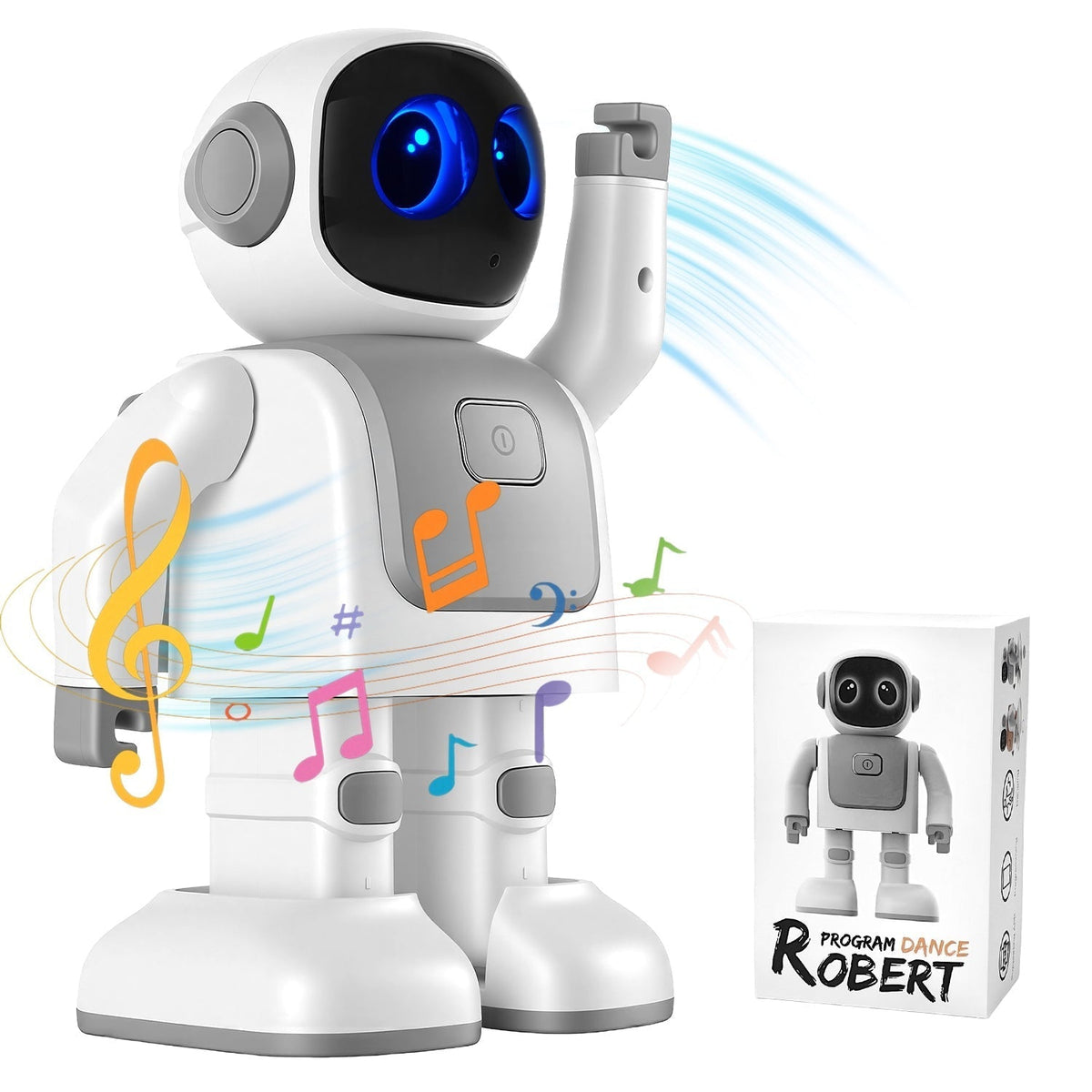 AI Dancing Robot Toy Smart Interactive Learning & Entertainment Robot for Kids with Bluetooth Music Programmable Moves Voice AssistantTorqelo.com