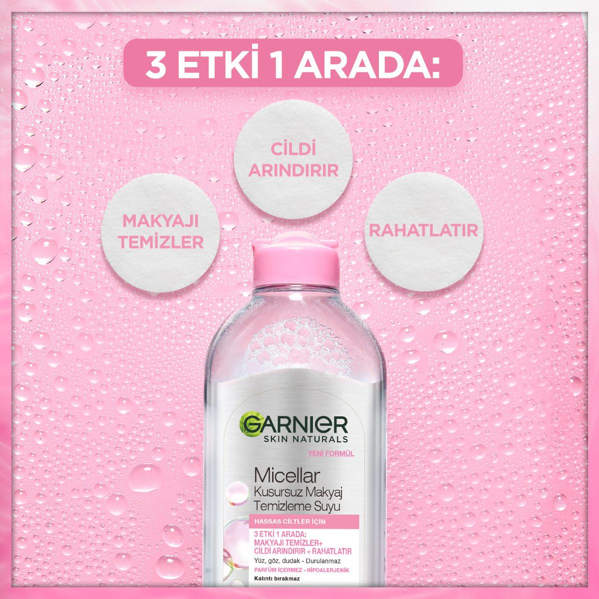Garnier Micellar Makeup Remover Water - Gentle, Effective Cleansing for Sensitive Skin - 400ml by Beauty Care Bag