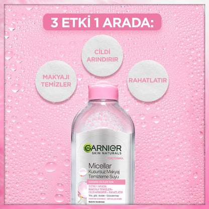 Garnier Micellar Makeup Remover Water - Gentle, Effective Cleansing for Sensitive Skin - 400ml by Beauty Care Bag
