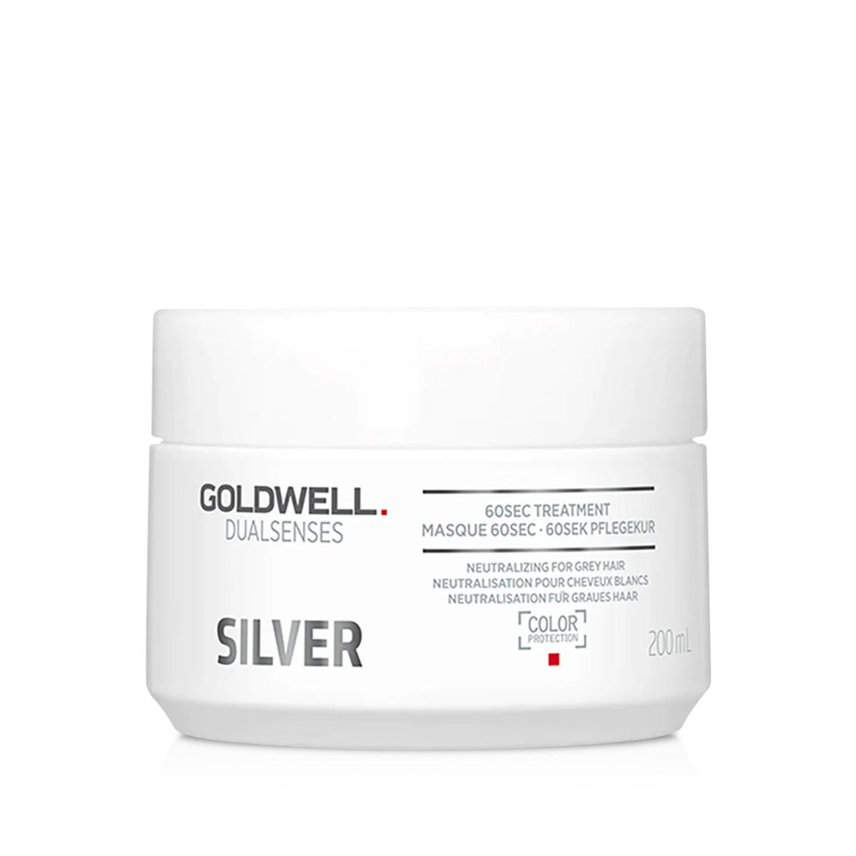 Goldwell Dualsenses Silver 60Sec Hair Mask for Gray & Blonde Hair - Enhances Color Vibrancy, 200ml by Beauty Care Bag