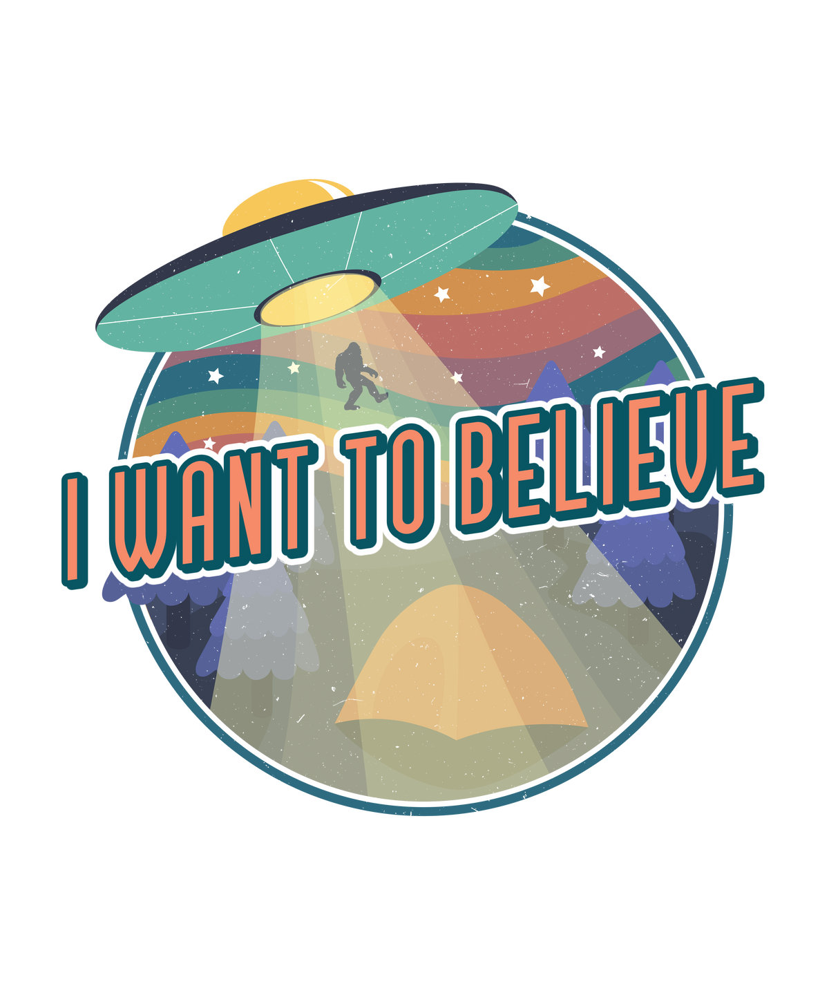 I Want to Believe men's bamboo printed T-shirt – view 2
