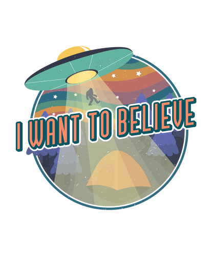 I Want to Believe men's bamboo printed T-shirt – view 2