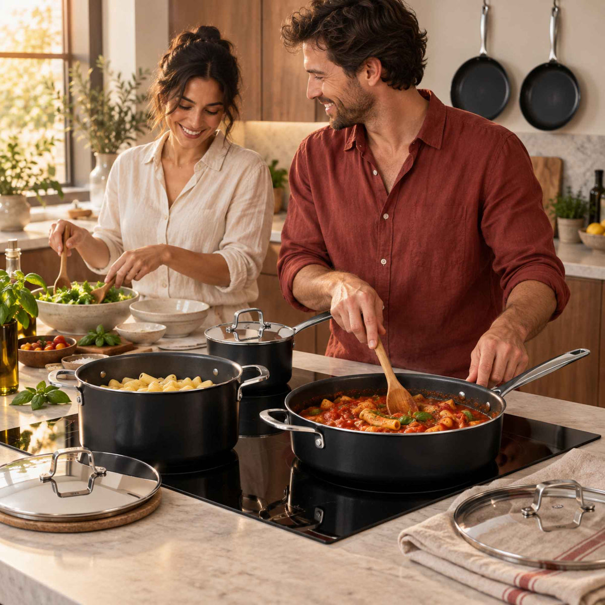Ceramic Nonstick Cookware Set, 9-Piece by Alva Cookware