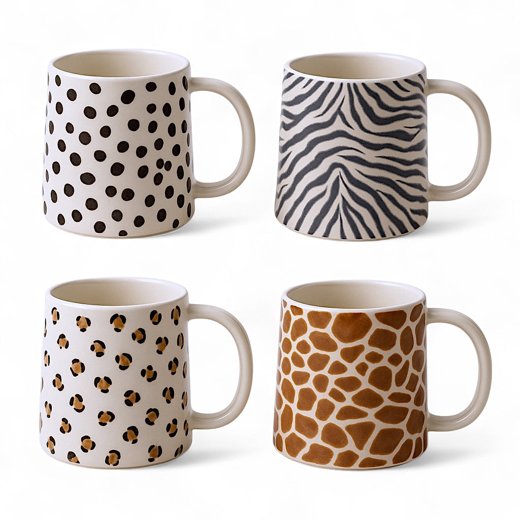 Animal Print Ceramic Coffee Mug | 4 Patterns by Rust & Cinder
