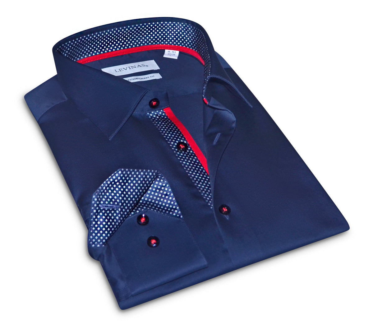 Anthony Button-Up Shirt With Contrast Details // Navy // Contemporary Fit (Regular)Shirts & TopsTorqelo.com