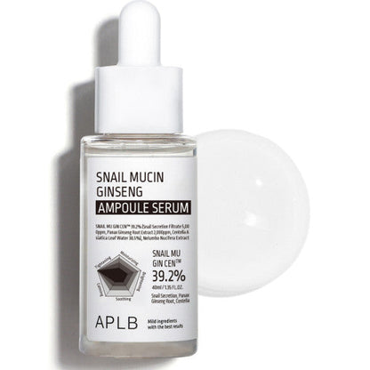 APLB Snail Mucin Ginseng Ampoule Serum 40ml by Seoulia
