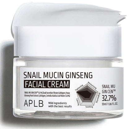 APLB Snail Mucin Ginseng Facial Cream 55ml by Seoulia