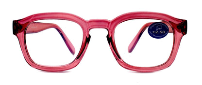 Apollo, (Blue Light Glasses) (Blue Light Blocker) Reduce Eyestrain, A/R Anti Glare. +1.25 +3.00, Large Square (Pink) NY Fifth Avenue.Torqelo.com