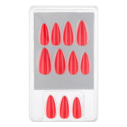 Eklips Red Almond Press-On Nails 24-Pack by Beauty Care Bag