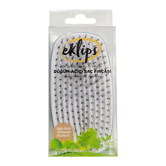 Eklips Detangling Hair Brush: Effortlessly Remove Knots, Gentle Scalp Massage, Travel-Friendly & Eco-Friendly by Beauty Care Bag
