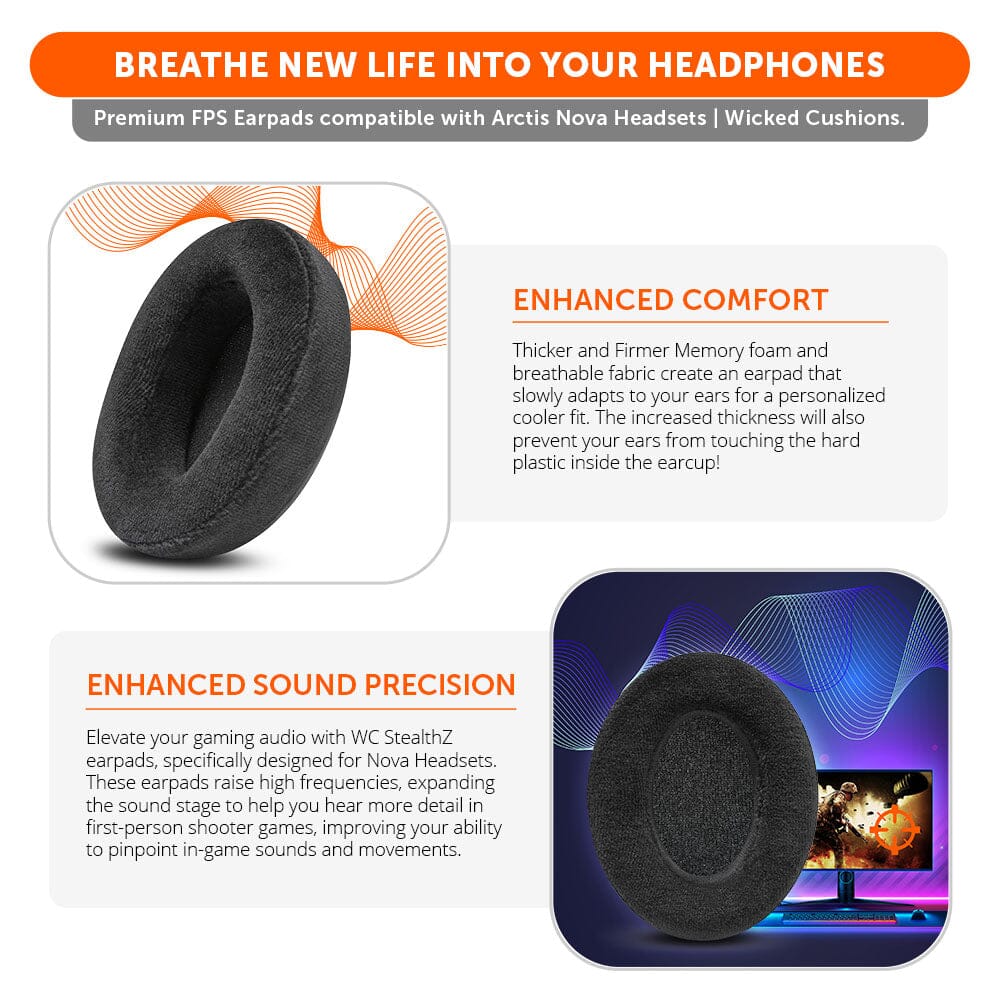 Arctis Nova Earpads - WC StealthZEar PadsTorqelo.com