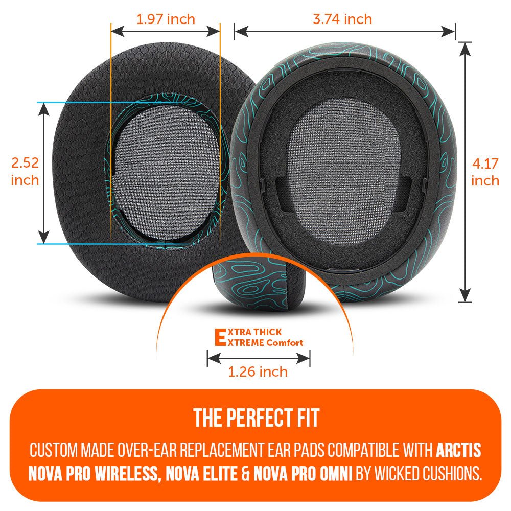 Arctis Nova Pro Wireless, Nova Elite & Nova Pro Omni Earpads - WC FreeZe Cooling GelCooling Gel Ear PadsTorqelo.com