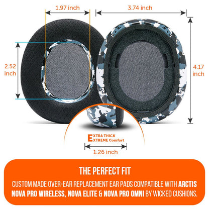 Arctis Nova Pro Wireless, Nova Elite & Nova Pro Omni Earpads - WC FreeZe Cooling GelCooling Gel Ear PadsTorqelo.com