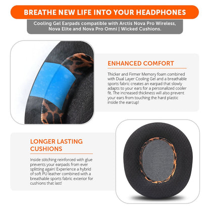 Arctis Nova Pro Wireless, Nova Elite & Nova Pro Omni Earpads - WC FreeZe Cooling GelCooling Gel Ear PadsTorqelo.com