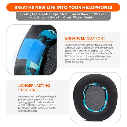 Arctis Nova Pro Wireless, Nova Elite & Nova Pro Omni Earpads - WC FreeZe Cooling GelCooling Gel Ear PadsTorqelo.com
