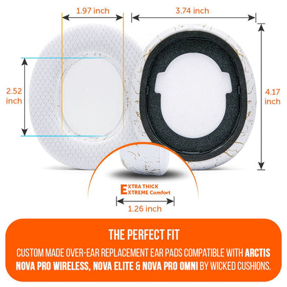Arctis Nova Pro Wireless, Nova Elite & Nova Pro Omni Earpads - WC FreeZe Cooling GelCooling Gel Ear PadsTorqelo.com