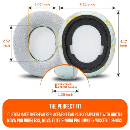 Arctis Nova Pro Wireless, Nova Elite & Nova Pro Omni Earpads - WC FreeZe Cooling GelCooling Gel Ear PadsTorqelo.com