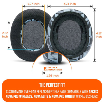 Arctis Nova Pro Wireless, Nova Elite & Nova Pro Omni Earpads - WC FreeZe Cooling GelCooling Gel Ear PadsTorqelo.com