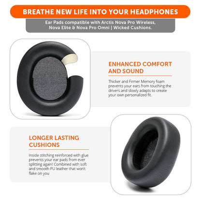 Arctis Nova Pro Wireless, Nova Elite & Nova Pro Omni Earpads - WC PadZ Nova Pro WirelessEar PadsTorqelo.com
