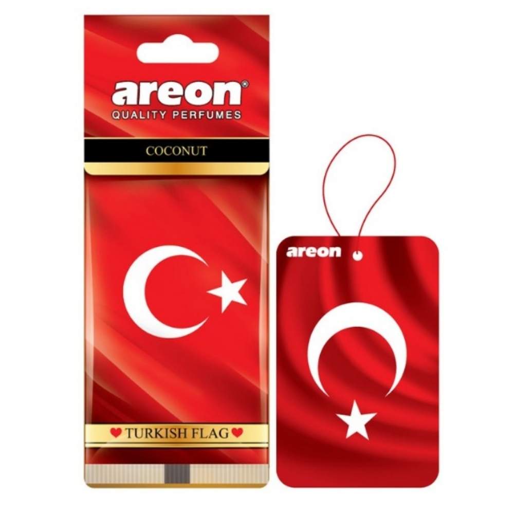 Areon Fresh Turkish Flag Bubble Gum Car Air Freshener by Beauty Care Bag