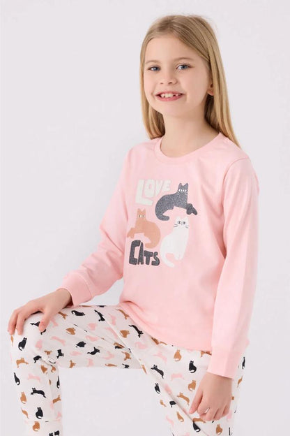 Arnetta Kids Long Sleeve Pajama Set in Light Pink by Beauty Care Bag