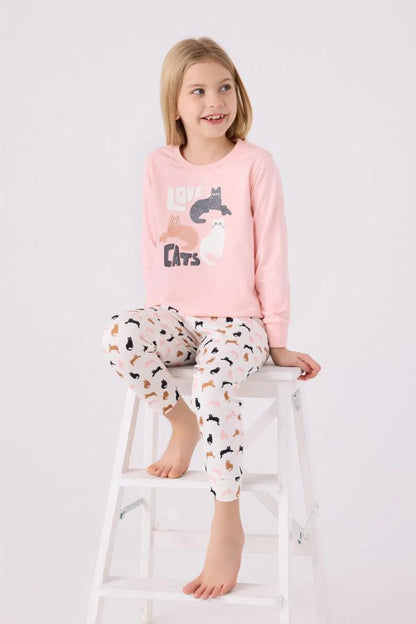 Arnetta Kids Long Sleeve Pajama Set in Light Pink by Beauty Care Bag
