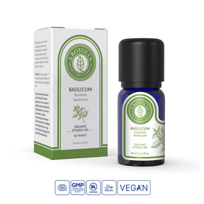 Arotolia Basil Essential Oil for Aromatherapy 10 ml by Beauty Care Bag