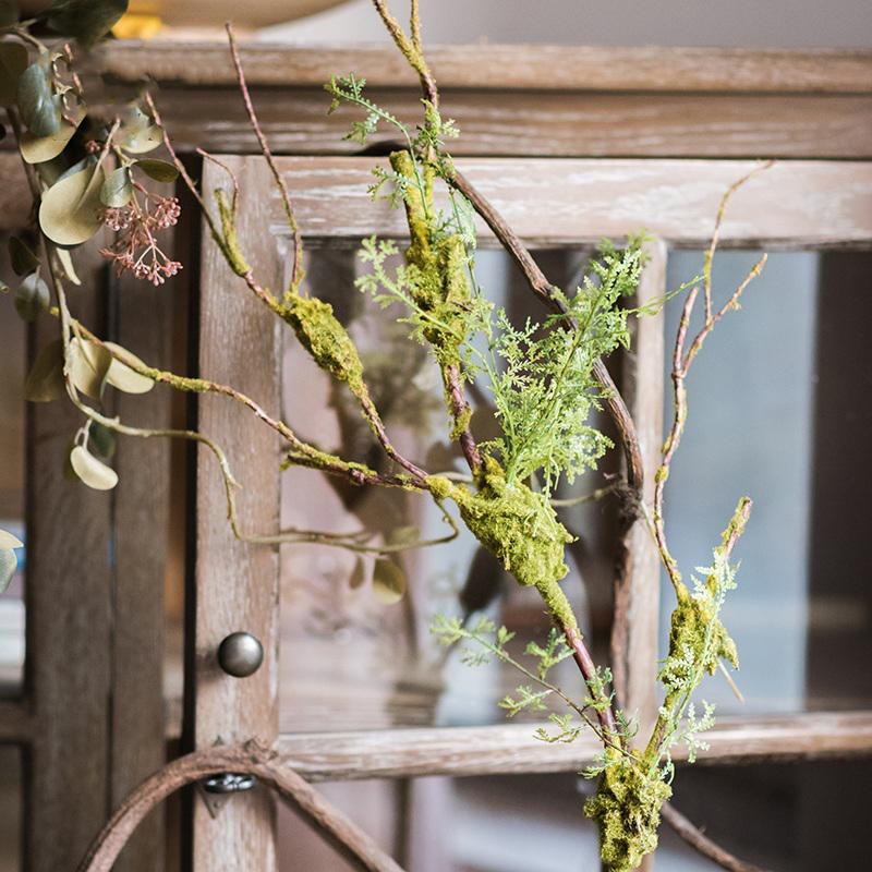 Artificial Plant Moss Rattan Stem 30" Tall by RusticReach