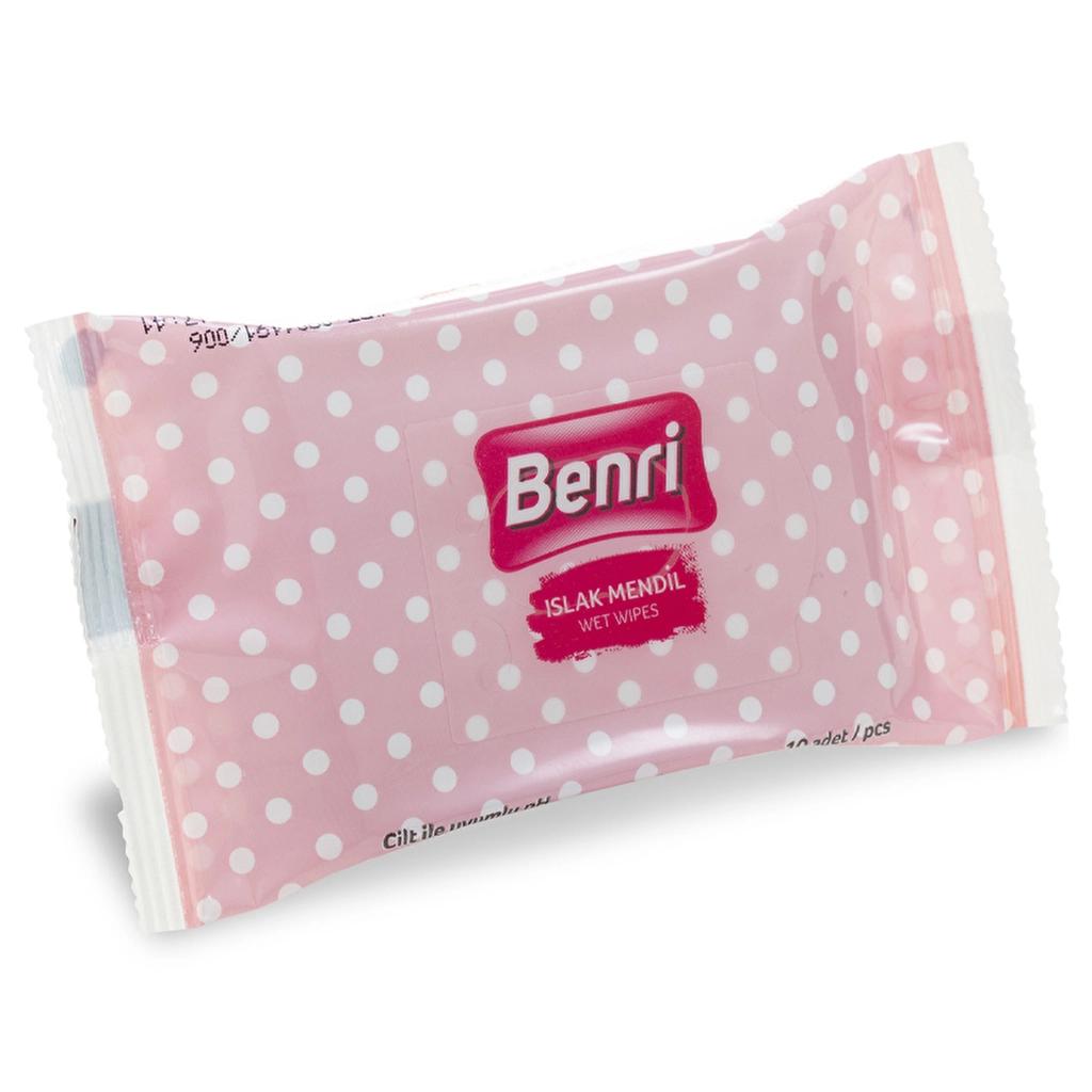 Benri Mini Wet Pocket Wipes Gentle Cleansing 3-Pack by Beauty Care Bag