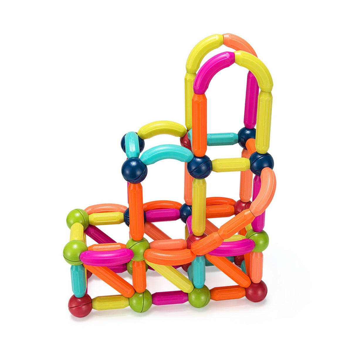 Magnetic ball and rod building blocks, 88 pieces, by GBruno Store