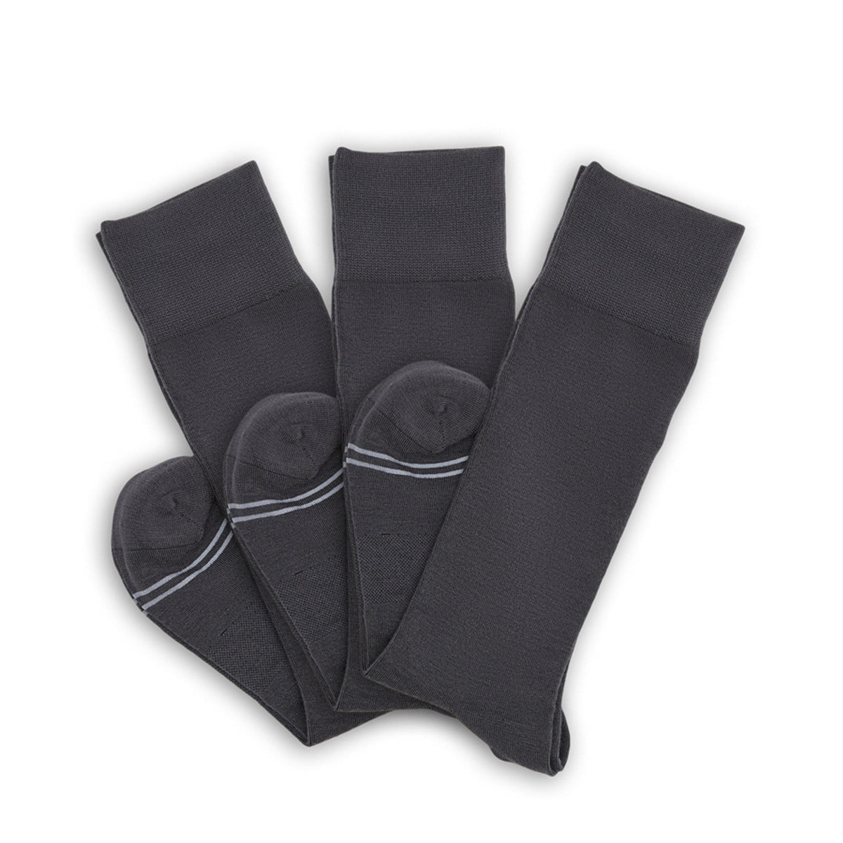 Asher 3-Pack - Charcoal Dress SocksBoardroom Dress SocksTorqelo.com