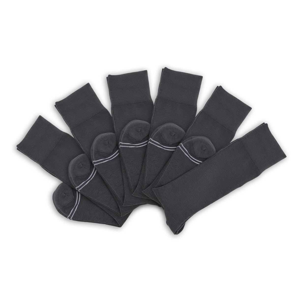 Asher 6-Pack - Charcoal Dress SocksBoardroom Dress SocksTorqelo.com