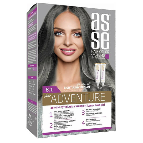 Asse Hair Color System Light Ash Blonde No: 8.1 60ml by Beauty Care Bag