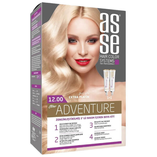 Asse Hair Color System Extra Platinum No:12.00 60ml by Beauty Care Bag