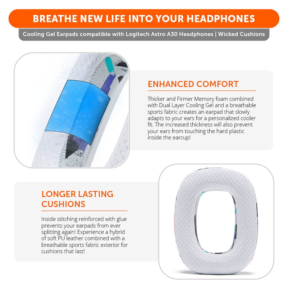 Astro A30 Earpads - WC FreeZe Cooling GelCooling Gel Ear PadsTorqelo.com