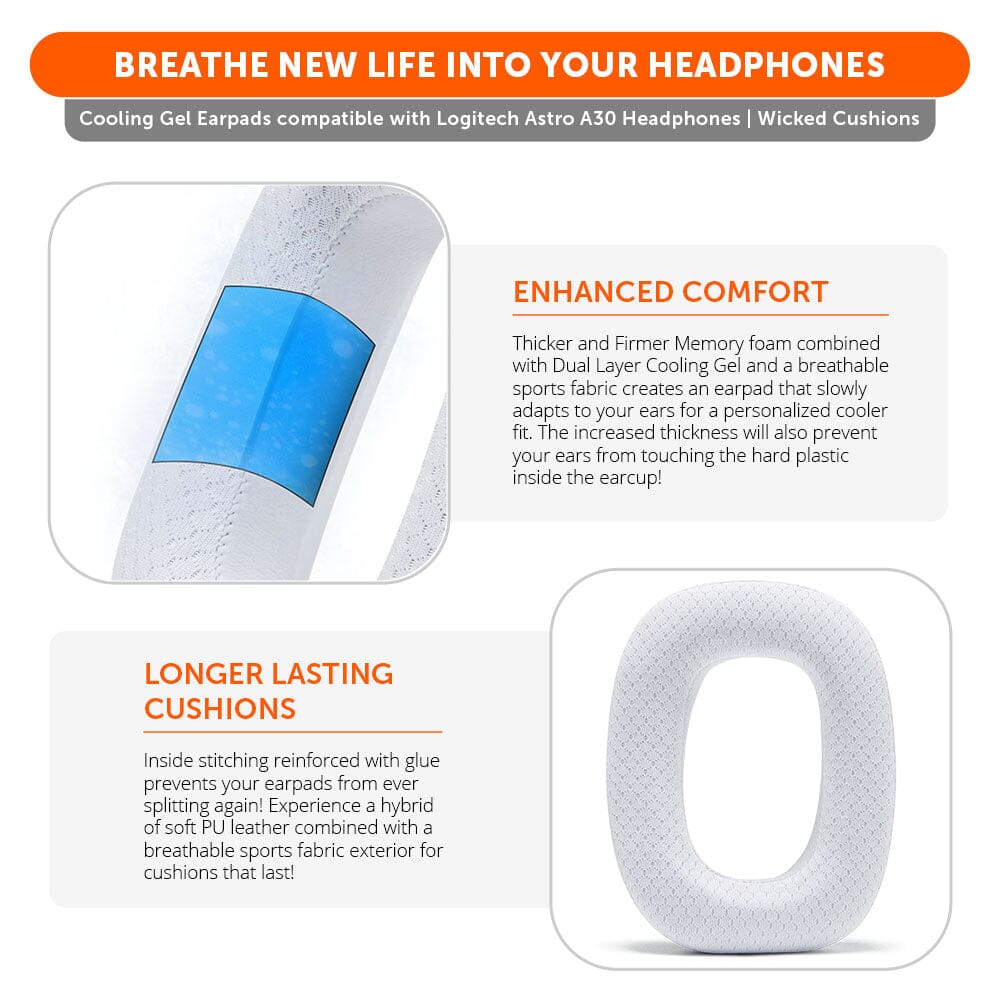 Astro A30 Earpads - WC FreeZe Cooling GelCooling Gel Ear PadsTorqelo.com