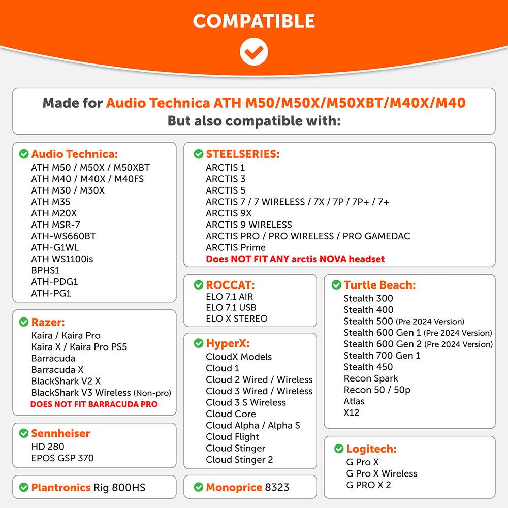 ATH M50X EarpadsEar PadsTorqelo.com