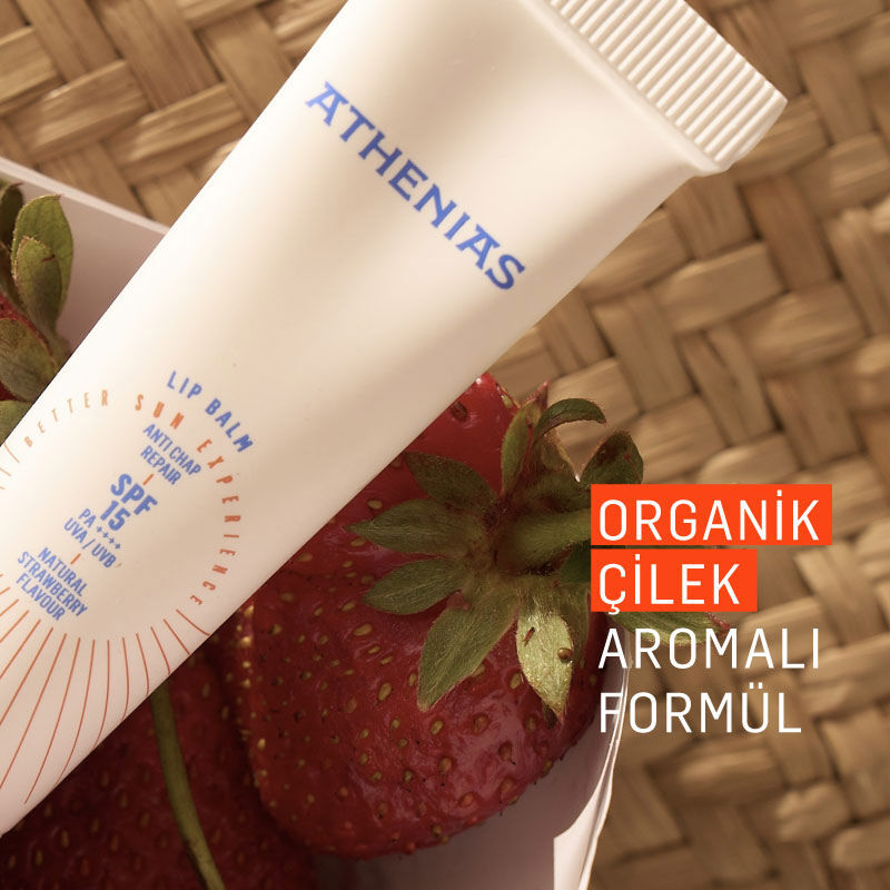 Athenias SPF15 Lip Balm Hydrating Strawberry 15g by Beauty Care Bag