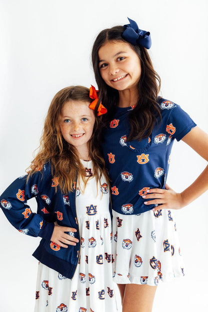 Auburn Blue Aubie Ruffle Pocket TeeRuffle Pocket TeeTorqelo.com