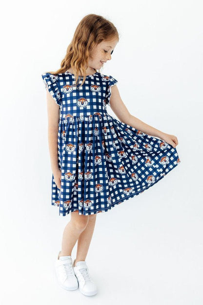 Auburn Plaid Aubie Flutter Twirl DressTwirl Dress - FlutterTorqelo.com