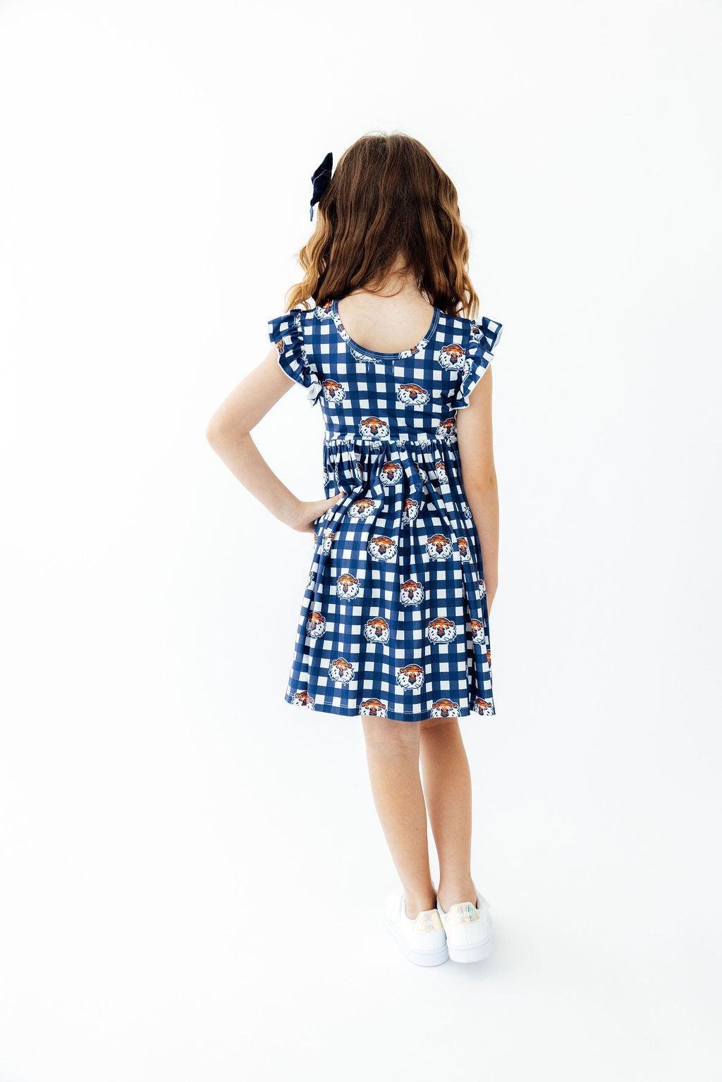 Auburn Plaid Aubie Flutter Twirl DressTwirl Dress - FlutterTorqelo.com