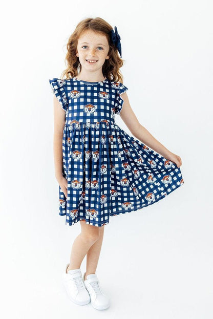 Auburn Plaid Aubie Flutter Twirl DressTwirl Dress - FlutterTorqelo.com