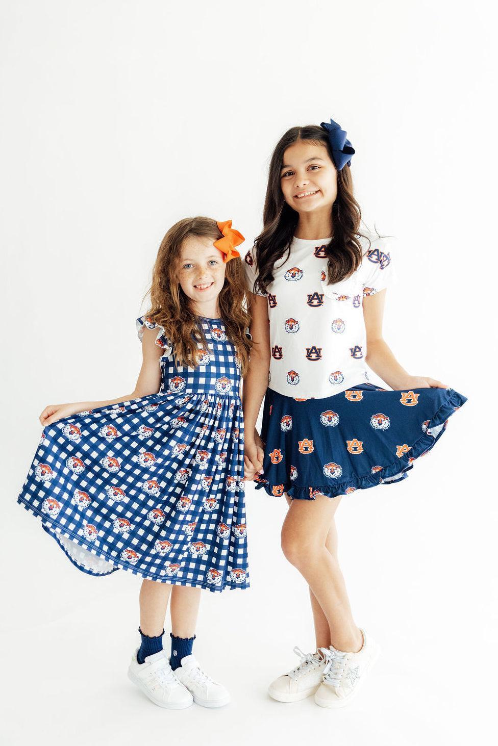 Auburn Plaid Aubie Flutter Twirl DressTwirl Dress - FlutterTorqelo.com