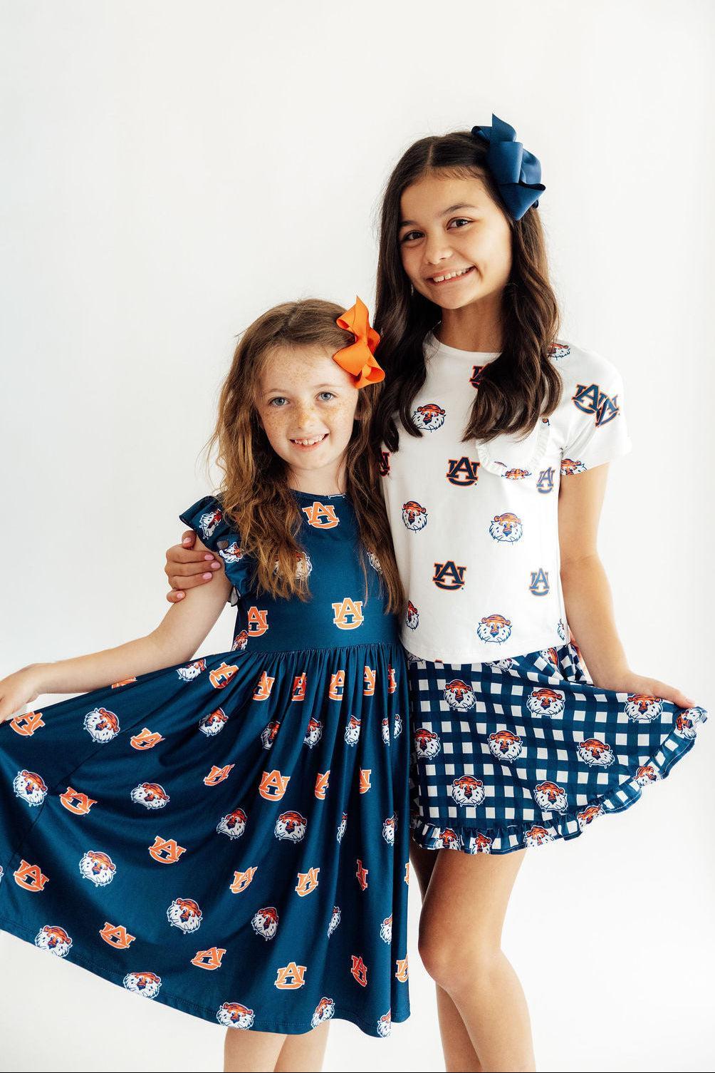 Auburn Plaid Aubie Ruffle Twirl SkortTwirl Skort - RuffleTorqelo.com