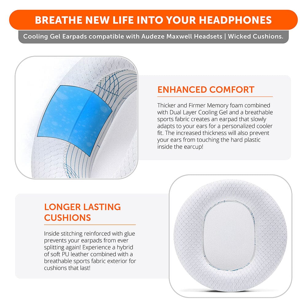 Audeze Maxwell Earpads - WC FreeZe Cooling GelCooling Gel Ear PadsTorqelo.com