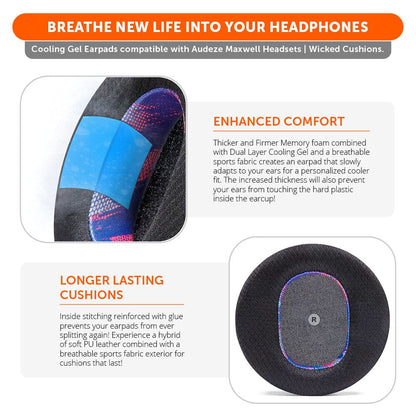 Audeze Maxwell Earpads - WC FreeZe Cooling GelCooling Gel Ear PadsTorqelo.com