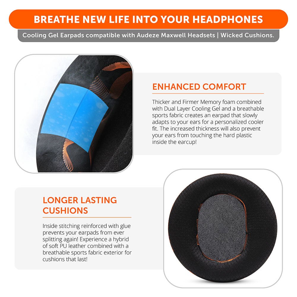 Audeze Maxwell Earpads - WC FreeZe Cooling GelCooling Gel Ear PadsTorqelo.com