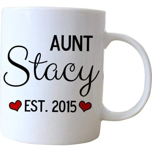 Personalized Aunt Coffee Mug - Aunt Gift for Aunt to Be by Joyful Moose