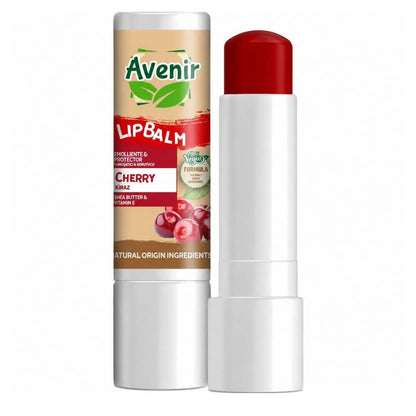 Avenir Vegan Cherry Lip Balm for Hydrated Lips 5.2g by Beauty Care Bag