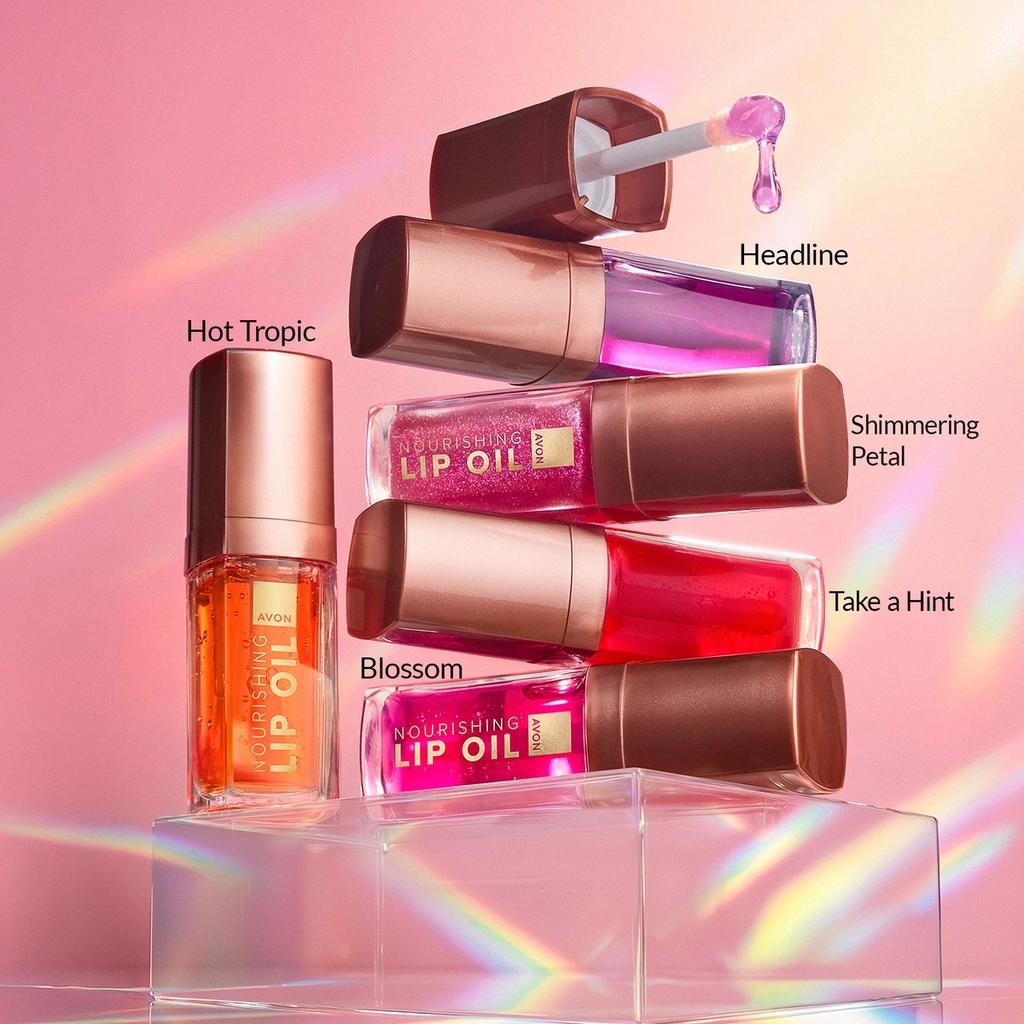 Avon Lip Oil Nourishing Tinted Lip Treatment in Take a Hint 7mlLip CareTorqelo.com